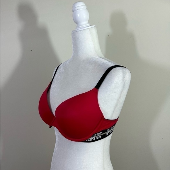 Pink Victoria Secret sz 34D bra red t—shirt style super cute - Picture 6 of 10
